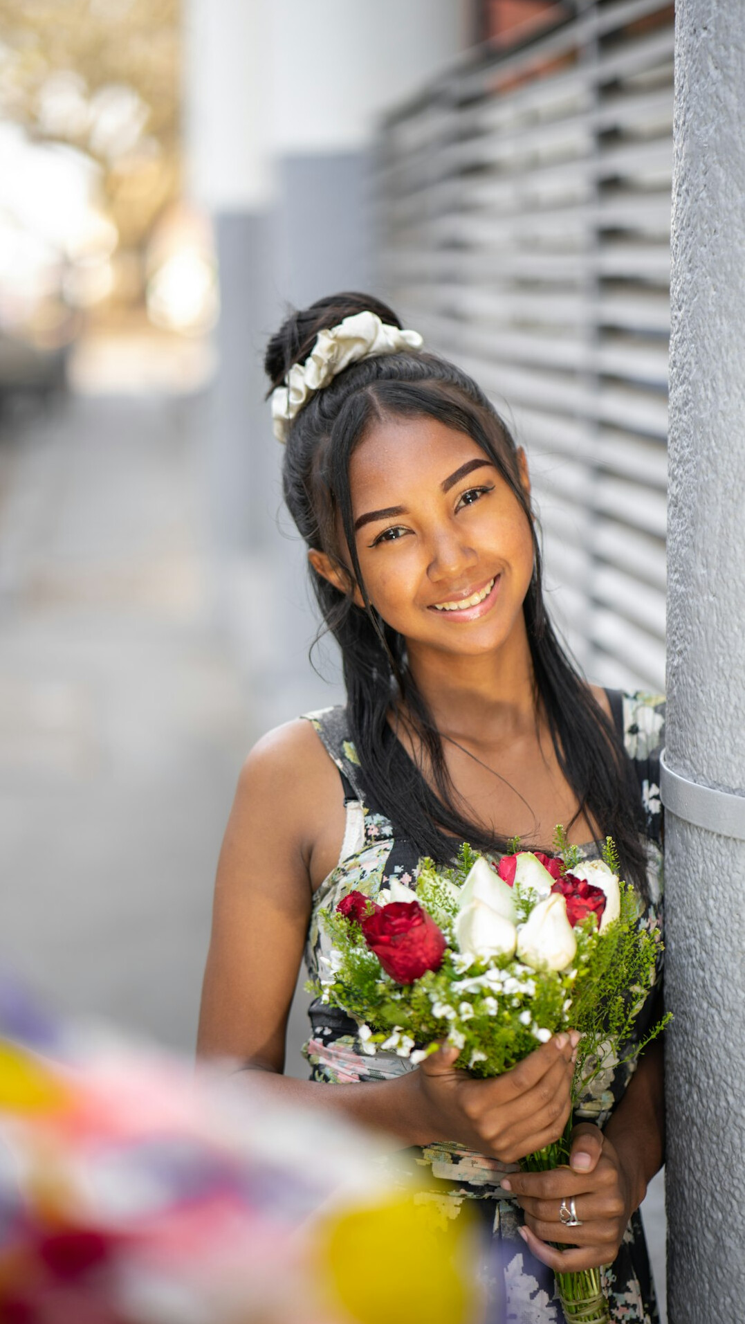 Portrait of a young Latina woman smiling